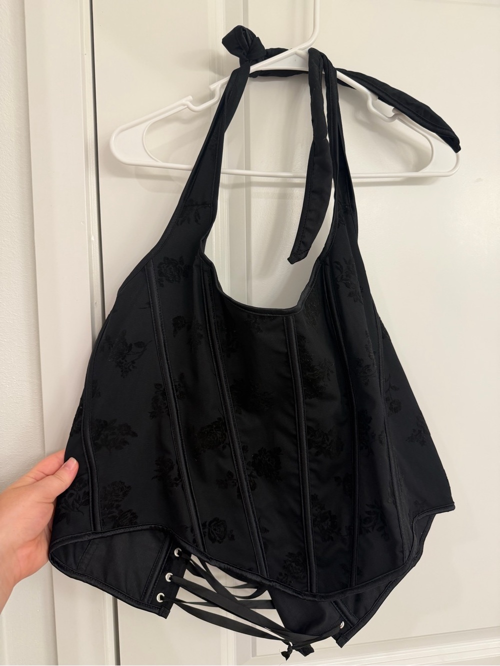 Black Halter Corset top